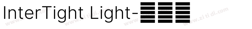 InterTight Light字体转换